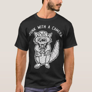 T-shirt Raton laveur Punk Avec Un Appareil Photo