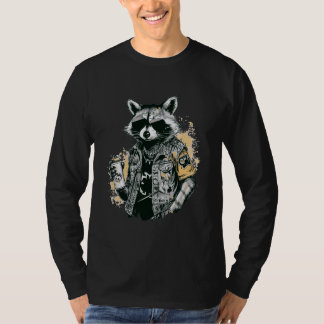 T-shirt Raton laveur punk vintage rock grunge poubelle