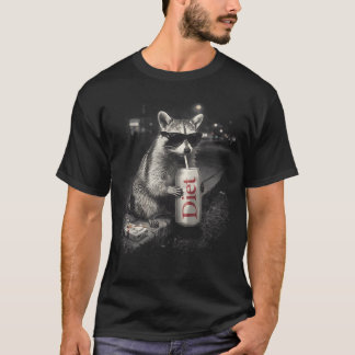 T-shirt Raton laveur Soda Diététique Mème Animal Drôle Gen