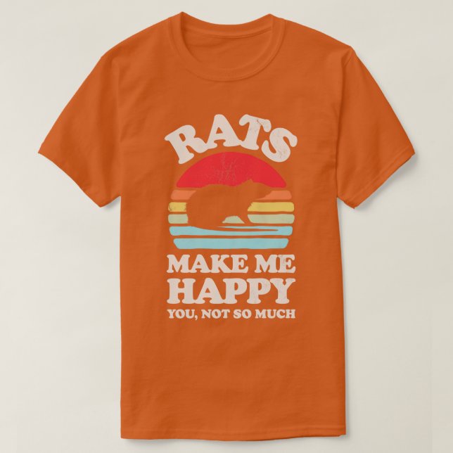 T-shirt Rats me rendent heureux Sunset Retro pour hommes f (Design devant)