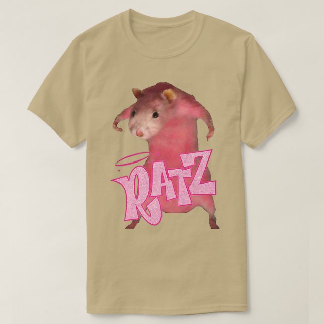 T-shirt Ratz Pink Long Meme Funny Mouse Costume Ugly Chris (Design devant)