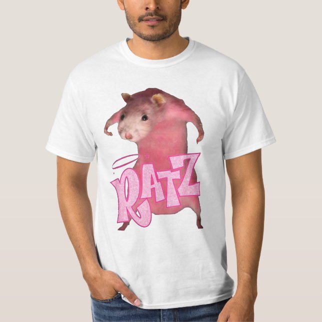 T-shirt Ratz Pink Meme drôle (Devant)