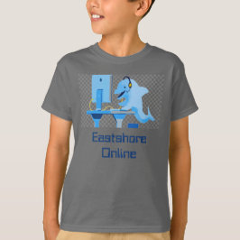 T - Shirt "Rauche graue Online-Dolphin"