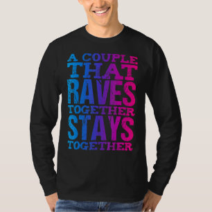 T-shirt Rave Couple Correspondant Edm Dance Musique Festiv