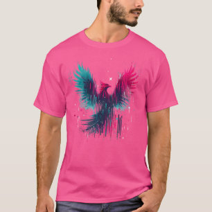 T-shirt Rave Phoenix Edm Glitch Illusion Optique Trance Mu