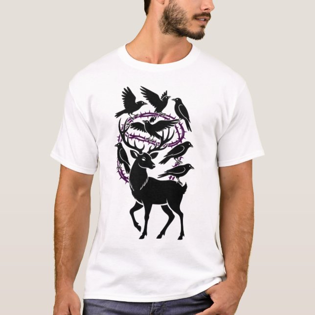 T-shirt Raven Crown Deer (Devant)