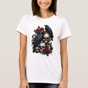 T-shirt Ravens et Rose : Symphonie gothique