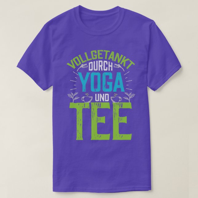 T-shirt Ravitaillé de yoga et de thé (Design devant)