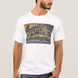 T-shirt Rawlins, Wyoming - grandes scènes de lettre