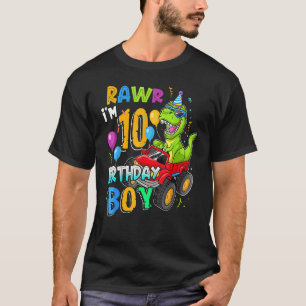 T-shirt Rawr I M 10e anniversaire garçon Dinosaur Rex 10 a