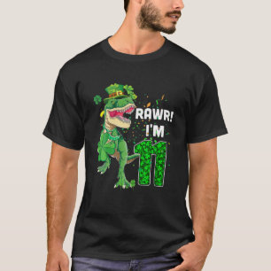 T-shirt Rawr I'm 11 Anniversaire T Rex Dinosaur Birt