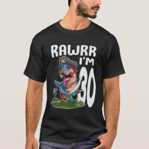 T-shirt Rawr I'M 30E Anniversaire Dinosaur Pirate Dino Lov