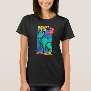 T-shirt Rawr I'm 3 Birthday Girls 3rd Birthday Dino Zephyr