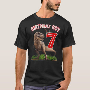 T-shirt Rawr I'm 7th Dinosaures Birthday Boy 7 Years Re