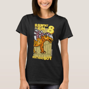 T-shirt Rawr I'm 8 Birthday Boys 8th Birthday Dino Edmonto