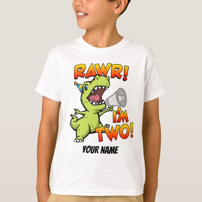 T-shirt Rawr I's Two Dinosaur (Devant)