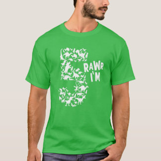 T-shirt Rawr Je suis 5 mignons Enfants Je suis 5 garçons