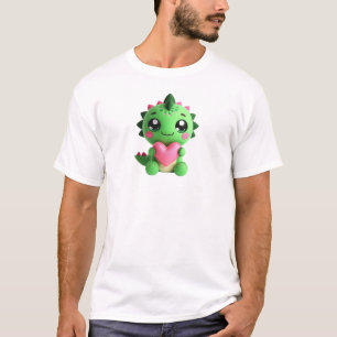 T-shirt Rawr Signifie Amour - Plushie Dino Holt Heart