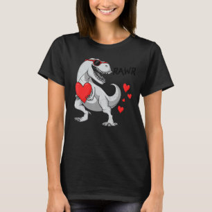T-shirt Rawr T Rex Filles Garçons Enfants Dinosaure Valent
