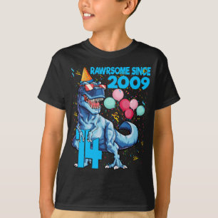 T-shirt Rawrsome depuis 2009 14e anniversaire Dinosaur T R