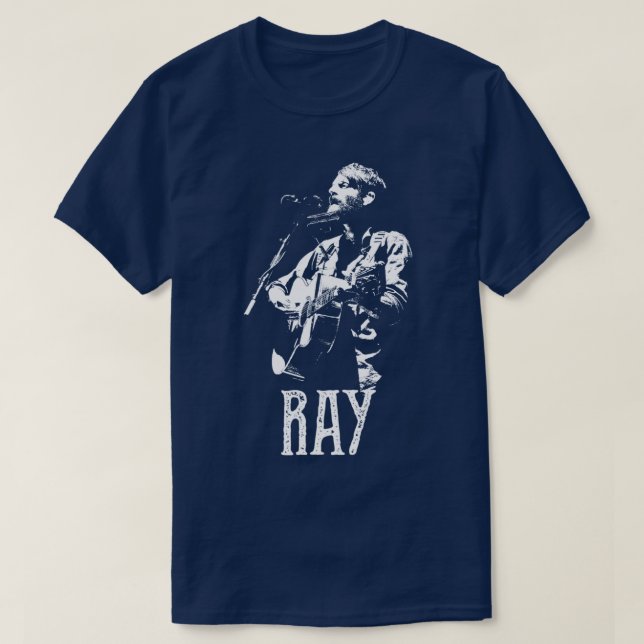 T-shirt Ray Lamontagne Crayon blanc1 (Design devant)