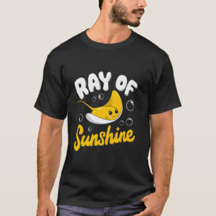 T-shirt Rayon de soleil mer océan raie pastenague animal m