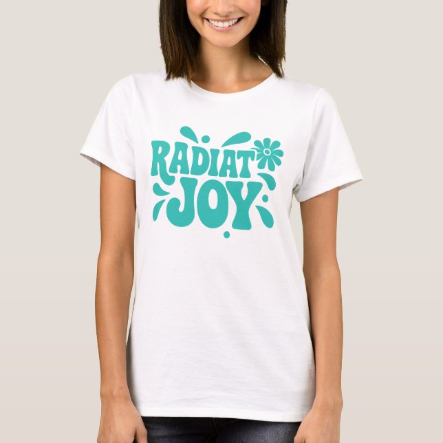 T-shirt Rayonner Joy Retro Lettres Super (Devant)