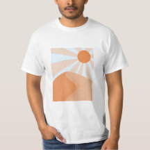 rayons de soleil sur les dunes de sable - imprimé