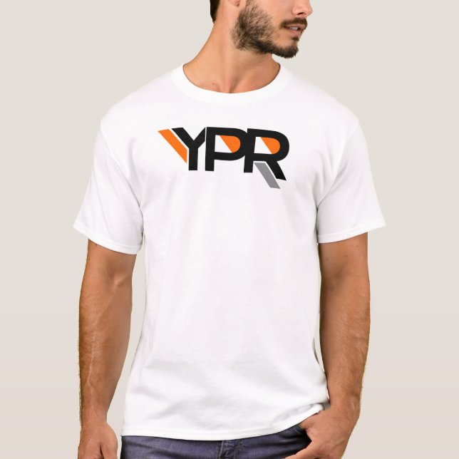 T-shirt Rayure de gris de pièce en t de YPR (Devant)