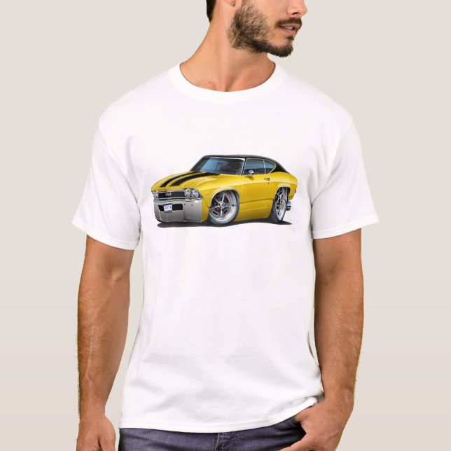 T-shirt Rayures 1968 Jaune-Noires de Chevelle (Devant)