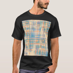 T-shirt rayures Abstraites, tapis de gazon ethnique coloré