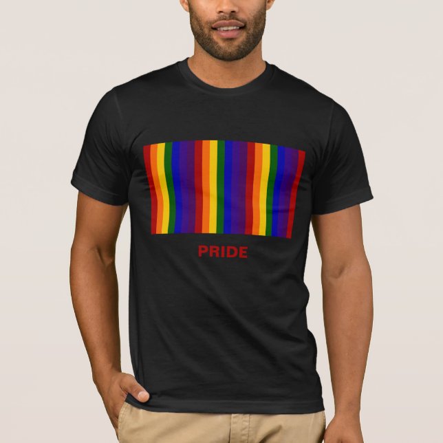 T-shirt Rayures arc-en-ciel (Devant)