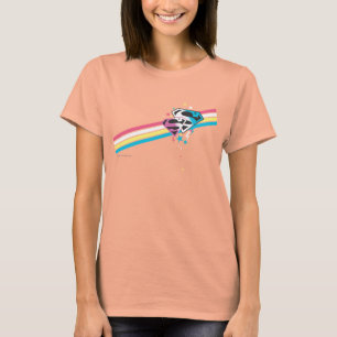 T-shirt Rayures d'arc-en-ciel de Supergirl