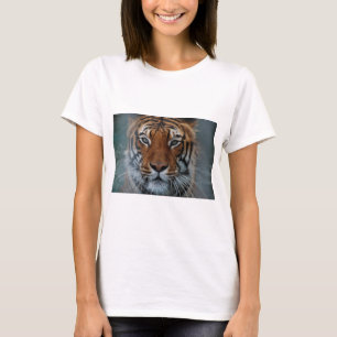 T-shirt Rayures de chat tigre Brouillard de la jungle Anim
