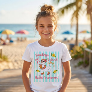 T-Shirt rayures fête d'été Silly Goose Hello
