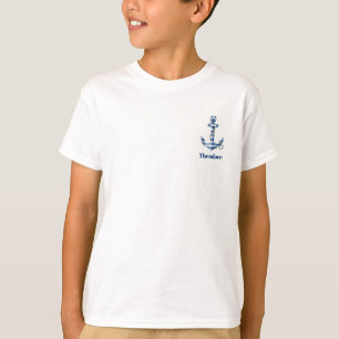 T-shirt Rayures Nautiques Anniversaire Ancre