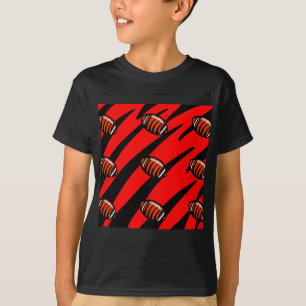 T-SHIRT RAYURES ORANGE ET NOIR