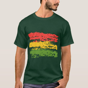 T-shirt Rayures vintages de Rasta de regard