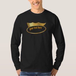 T-shirt rban Streetwear Gold Crown, Custom Gothic Name T-S
