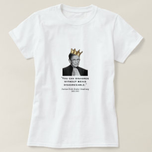 T-shirt RBG, citation, blanc