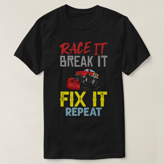 T-shirt Rc Monster Truck Car Remote Control  (Design devant)