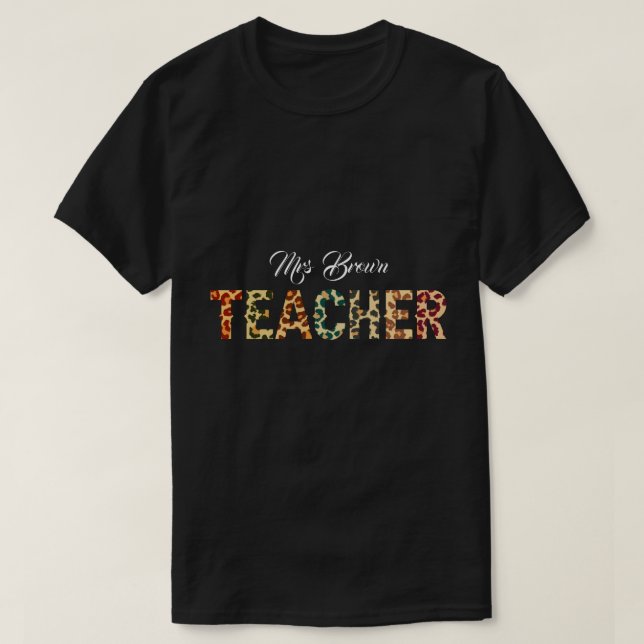 T-shirt RD Chemise d'enseignant personnalisée, Enseignant  (Design devant)