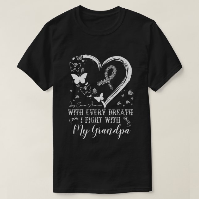 T-shirt RD Conscience personnalisée du cancer du poumon, a (Design devant)