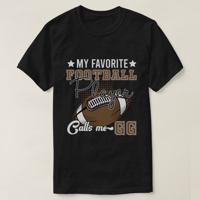 T-shirt RD Mon Joueur De Football Préféré M'Appelle Gg (Design devant)