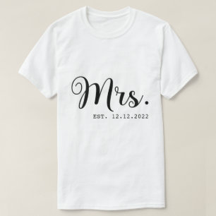 T-shirt RD Personnalisé M. et Mme, Custom Wifey et Hubby