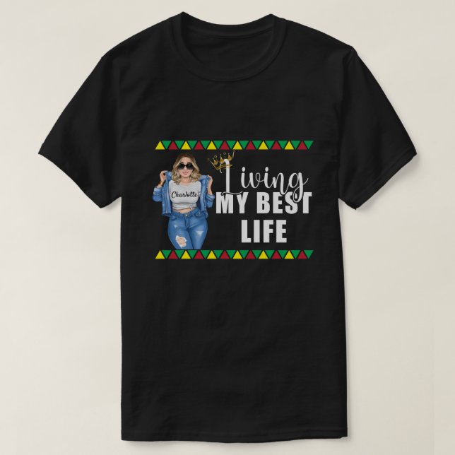 T-shirt RD Vie personnalisée Ma meilleure vie (Design devant)