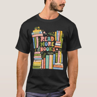 T-shirt Read More Books | Colorful Watercolor Reader Desig