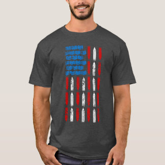 T-shirt Reading books American Flag 4th of July Men Women 