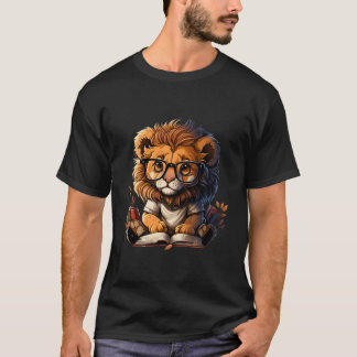 T-shirt Reading Lion For Books Reading For Book Readers