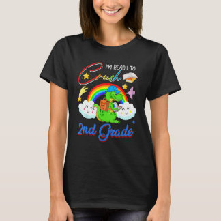 T-shirt Ready To Crush 2nd Grade Cute rex Reading Book Rai